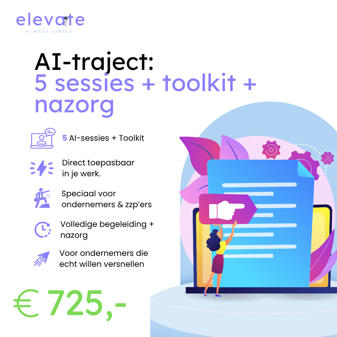 AI Traject: 5 sessies + toolkit + persoonlijke begeleiding